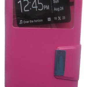 CAPA FLIP COVER COM JANELA WIKO LENNY 2 ROSA