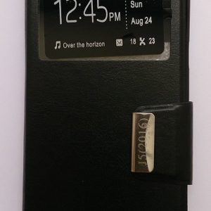 CAPA FLIP COVER COM JANELA E DESENHO SAMSUNG GALAXY J5 2016 J510 PRETO