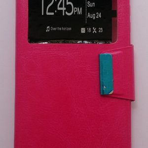 CAPA FLIP COVER COM JANELA HUAWEI P9 G9 ROSA
