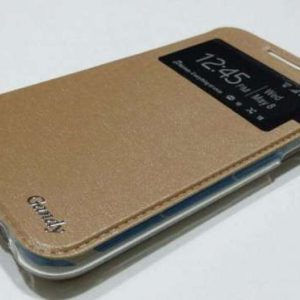 CAPA FLIP COVER COM JANELA HUAWEI P9 DOURADO