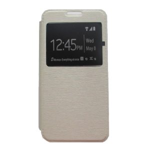 CAPA FLIP COVER COM JANELA HUAWEI Y3II Y3 2 BRANCO