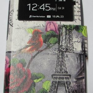CAPA FLIP COVER COM JANELA E DESENHO WIKO LENNY DESENHO PARIS