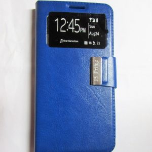 CAPA FLIP COVER COM JANELA SAMSUNG GALAXY J5 PRIME AZUL