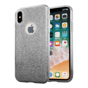 CAPA SILICONE GEL BRILHANTE APPLE IPHONE X PRETO