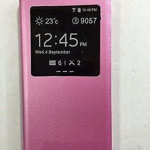 CAPA FLIP COVER COM JANELA APPLE IPHONE 6 PLUS (5.5) ROSA