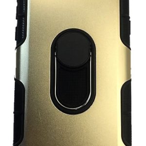 CAPA SILICONE DURA E METAL KICKSTAND HUAWEI Y5 2017 DOURADO