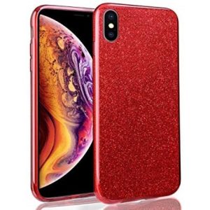 CAPA SILICONE GEL BRILHANTE APPLE XS MAX VERMELHO