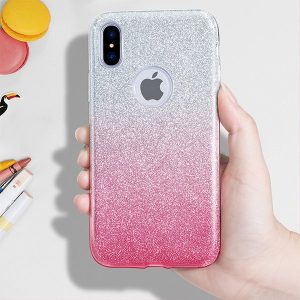 CAPA SILICONE GEL BRILHANTE APPLE IPHONE X , XS ROSA