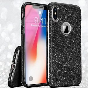 CAPA SILICONE GEL BRILHANTE APPLE IPHONE XS PRETO