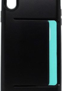 CAPA SILICONE TPU COM SUPORTE DE CARTÃO APPLE XR PRETO
