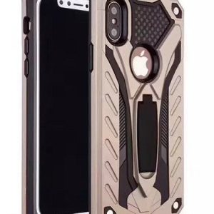 CAPA SILICONE TPU KICKSTAND HEAVY DUTY HIBRID APPLE XS MAX DOURADO
