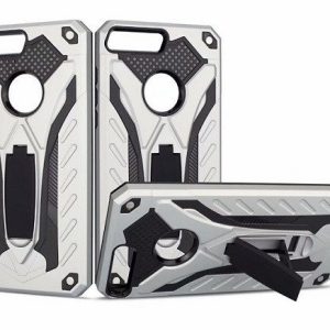 CAPA SILICONE TPU KICKSTAND HEAVY DUTY HIBRID HUAWEI Y7 2018 PRATA