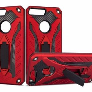 CAPA SILICONE TPU KICKSTAND HEAVY DUTY HIBRID HUAWEI Y7 2018 VERMELHO