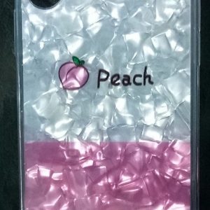 CAPA SILICONE COM DESENHO BLING GLITTER APPLE XR PESSEGO DESENHO