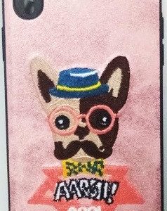 CAPA SILICONE GEL COM DESENHO 3D BORDADO APPLE IPHONE XR (6.1) ROSA