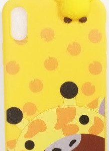 CAPA SILICONE GEL COM DESENHO 3D APPLE IPHONE X / XS AMARELO