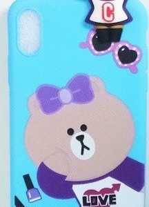 CAPA SILICONE GEL COM DESENHO 3D APPLE IPHONE XS MAX AZUL