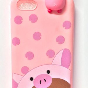 CAPA SILICONE GEL COM DESENHO 3D APPLE IPHONE 7/8 PLUS ROSA