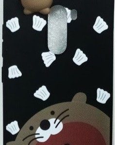 CAPA SILICONE GEL COM DESENHO 3D XIAOMI REDMI POCOPHONE F1 PRETO URSO