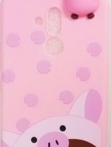CAPA SILICONE GEL COM DESENHO 3D HUAWEI MATE 20 LITE ROSA