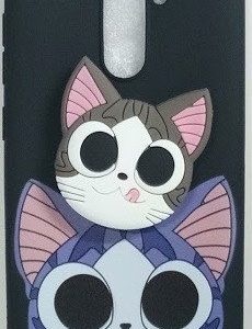 CAPA SILICONE GEL COM DESENHO 3D XIAOMI REDMI POCOPHONE F1 PRETO GATO