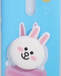 CAPA SILICONE GEL COM DESENHO 3D XIAOMI REDMI POCOPHONE F1 AZUL COELHO