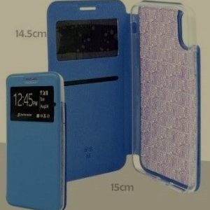 CAPA FLIP COVER COM JANELA CANDY XIAOMI REDMI NOTE 6 AZUL