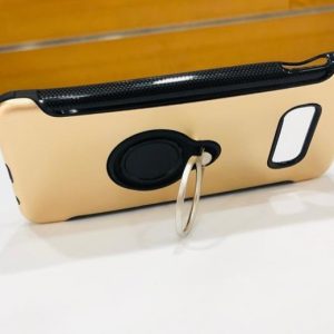 CAPA SILICONE DURA E METAL COM ANEL DE DEDO SAMSUNG GALAXY S10E DOURADO