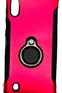 CAPA SILICONE DURA E METAL COM ANEL DE DEDO SAMSUNG GALAXY M10 VERMELHO
