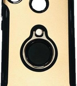 CAPA SILICONE DURA E METAL COM ANEL DE DEDO SAMSUNG GALAXY M20 DOURADO