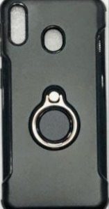 CAPA SILICONE DURA E METAL COM ANEL DE DEDO SAMSUNG GALAXY M20 PRETO