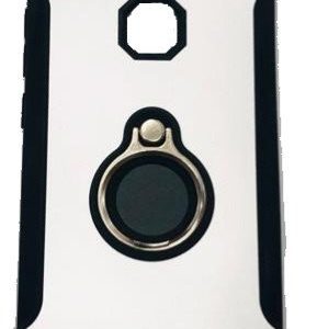 CAPA SILICONE DURA E METAL COM ANEL DE DEDO XIAOMI REDMI NOTE 5 PRATA