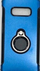 CAPA SILICONE DURA E METAL COM ANEL DE DEDO SAMSUNG GALAXY S10 AZUL