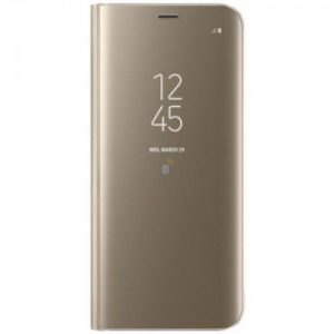 CAPA FLIP COVER CLEAR VIEW HUAWEI Y6 2019 DOURADO