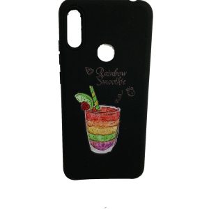 CAPA SILICONE GEL COM DESENHO XIAOMI REDMI 7 PRETO