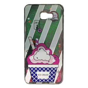 CAPA SILICONE GEL LIQUIDO GLITTER SAMSUNG GALAXY J4 PLUS ROSA