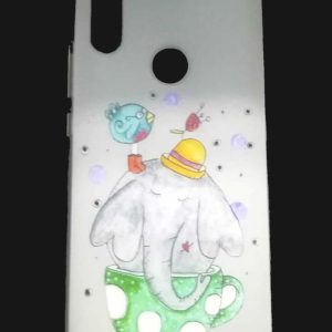 CAPA SILICONE GEL COM DESENHO XIAOMI REDMI 7 BRANCO