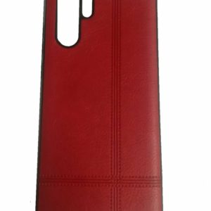 CAPA SILICONE GEL COM PADRÃO COURO HUAWEI P30 PRO VERMELHO