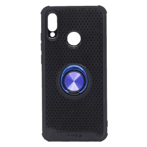 CAPA SILICONE COM ANEL DE DEDO HUAWEI P SMART 2019 AZUL