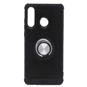 CAPA SILICONE ANTI-CHOQUE ANEL DE DEDO SAMSUNG GALAXY A40S PRATA