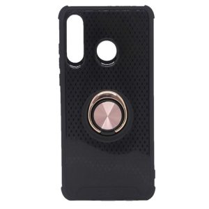 CAPA SILICONE ANTI-CHOQUE ANEL DE DEDO SAMSUNG GALAXY A40S ROSA