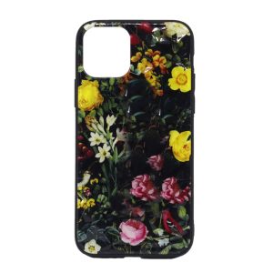 CAPA SILICONE TPU COM PADRÃO CRISTAL APPLE IPHONE 11 PRO MAX BUQUE DE FLORES