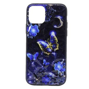 CAPA SILICONE TPU COM PADRÃO CRISTAL APPLE IPHONE 11 PRO MAX AZUL ESCURO BORBOLE