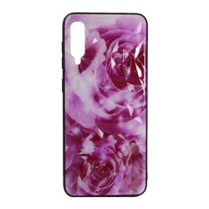 CAPA SILICONE TPU COM PADRÃO CRISTAL SAMSUNG GALAXY A50/A50S ROSAS