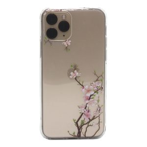 CAPA SILICONE GEL COM DESENHO FLOR APPLE IPHONE 11 PRO TRANSPARENTE CHERRY