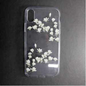 CAPA SILICONE GEL COM DESENHO FLOR APPLE IPHONE XR TRANSPARENTE MAGNOLIA