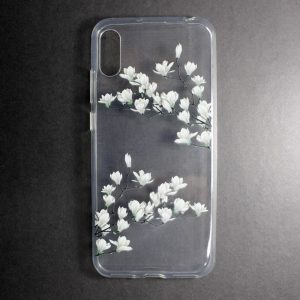 CAPA SILICONE GEL COM DESENHO FLOR HUAWEI Y6 2019 TRANSPARENTE MAGNOLIA