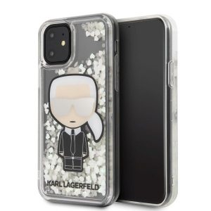 CAPA SILICONE DURA KARL LAGERFELD GLITTER ICONIC APPLE IPHONE 11 PRO MAX