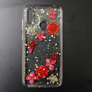 CAPA SILICONE DURA COM DESENHO FLOR VENNUS HUAWEI Y6 2019 / P6 PRO TRANSPARENTE