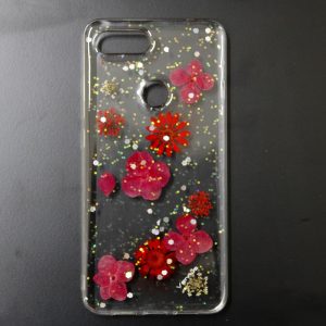 CAPA SILICONE DURA COM DESENHO FLOR VENNUS XIAOMI MI 8 LITE TRANSPARENTE JULIA